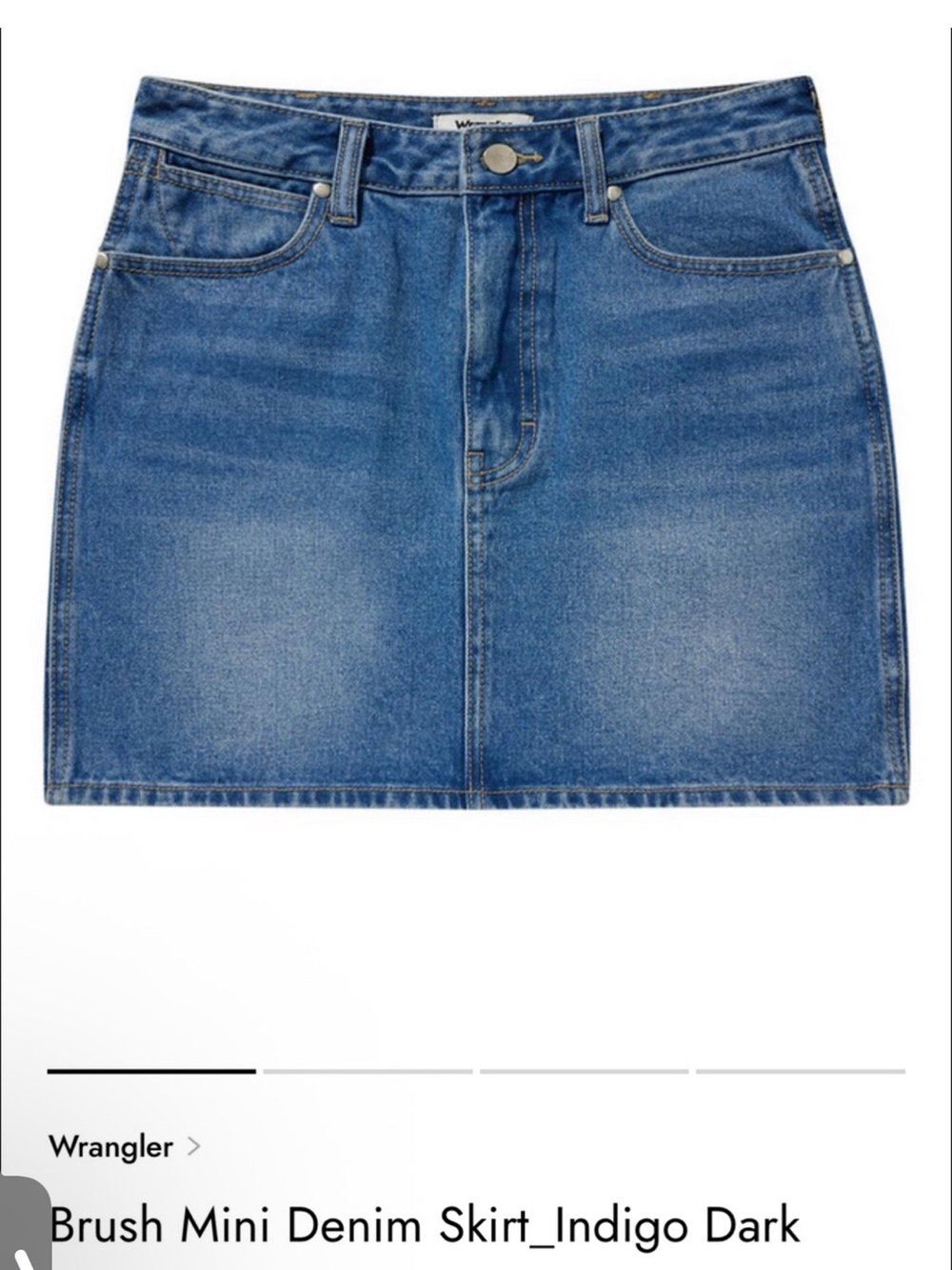 Wrangler indigo blue denim skirt